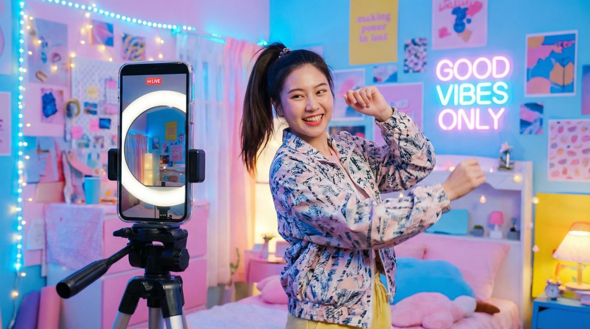 白桃少女TikTok短视频